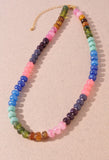 Mix Bead Necklace- Multi or Burgundy