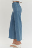 High Rise Center Seam Wide Leg Jeans