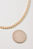 18k Brass Rhinestone Tennis Necklace