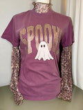 Gingham Spooky Mineral Washed Graphic Tee
