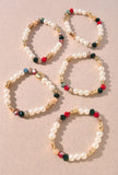 Pearl Multi Bead Bracelet Set