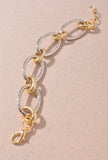 Gold And Silver Oval Chain Link Bracelet