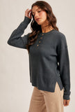 Mae Henley Sweater Dark Teal