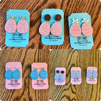 Clay Easter Egg Earrings- 8 Styles