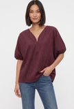 Bordeaux Suede Top