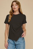 Asymmetric Tee Black