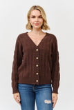 Truffle Gold Button Cardigan