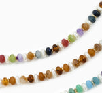 Marble Color Pearl Beaded Necklace- Multi Colored or Brown
