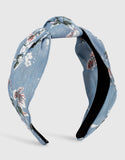 Blue Floral Fabric Headband