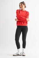 Maraschino Mineral Washed Lace Sweatshirt