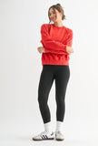 Maraschino Mineral Washed Lace Sweatshirt