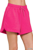 Scuba Knit Shorts and Short Sleeve Top Sets- Black or Fuchsia