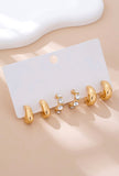 RHINESTONE GEO PUFFY HOOP TRIO