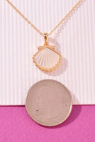 Mother of Pearl Seashell Charm Necklace