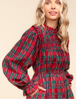 Tartan Plaid Midi Dress