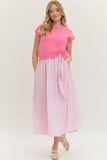 Pink Gingham Twofer Dress- 2 Pieces, 1 Price