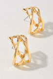 Intertwined Gold Hoop Earrings