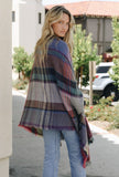Multicolor Plaid Pocket Ruana