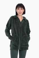 Corduroy Pullover Deep Forest