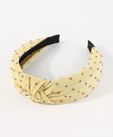 Fabric Polkadot Top Knot Headband 4 Colors