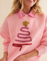 Christmas Tree Pink Sweater