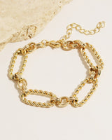 Twisted Oval Chain Link Bracelet