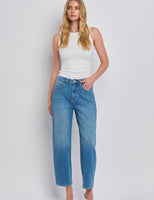 High Rise Barrel Leg Jeans