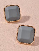 Square Post Earrings 3 Colors