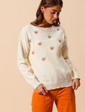 Embroidered Pumpkins Sweater