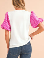 Houndstooth Top