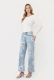 High Rise Floral Vintage Wide Leg Jeans
