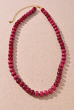 Mix Bead Necklace- Multi or Burgundy