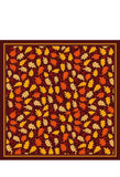 FALL LEAVES PATTERN PRINT SQUARE SCARF