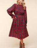 Tartan Plaid Midi Dress