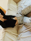 High Rise Patch Pocket Muted Leopard Print Baggy Wide Jeans