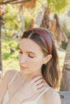 Solid Woven Faux Leather Headband - Comfy Style- 3 Colors