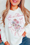 He is Risen Coquette Sweatshirt Ash Gray