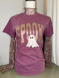 Gingham Spooky Mineral Washed Graphic Tee