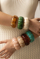 Acrylic Color-block Stretch Bangle 4 Colors