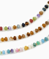 Brown Marble Color Pearl Beaded Necklace