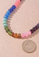 Mix Bead Necklace- Multi or Burgundy