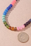 Mix Bead Necklace- Multi or Burgundy