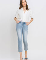 High Rise Straight Crop Jeans