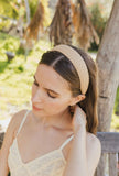 Solid Woven Faux Leather Headband - Comfy Style- 3 Colors