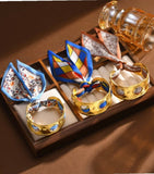 Stainless Steel Metal Scarf Open Bangle 2 Colors