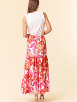 Tanner Maxi Skirt- Coral/Fuchsia