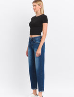 High Rise Slim Barrel Leg Jeans