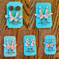 Clay Easter Bunny Earrings- 5 Styles