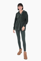 Corduroy Pullover Deep Forest