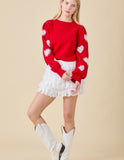 Heart On My Sleeve Pearl Sweater